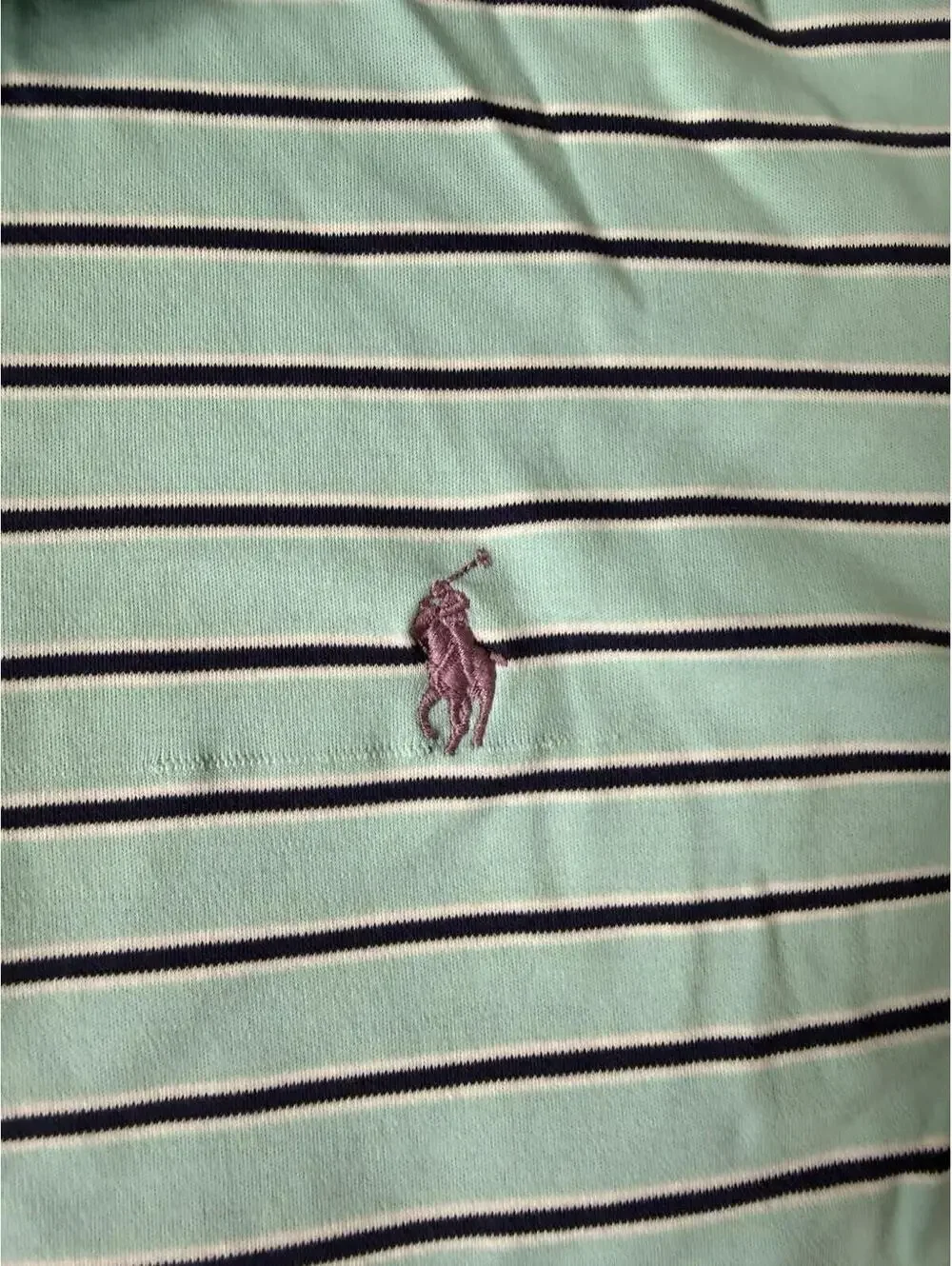 Polo Ralph Lauren Classic Fit Polo Shirt Men’s XL Teal Blue Striped Short Sleeve